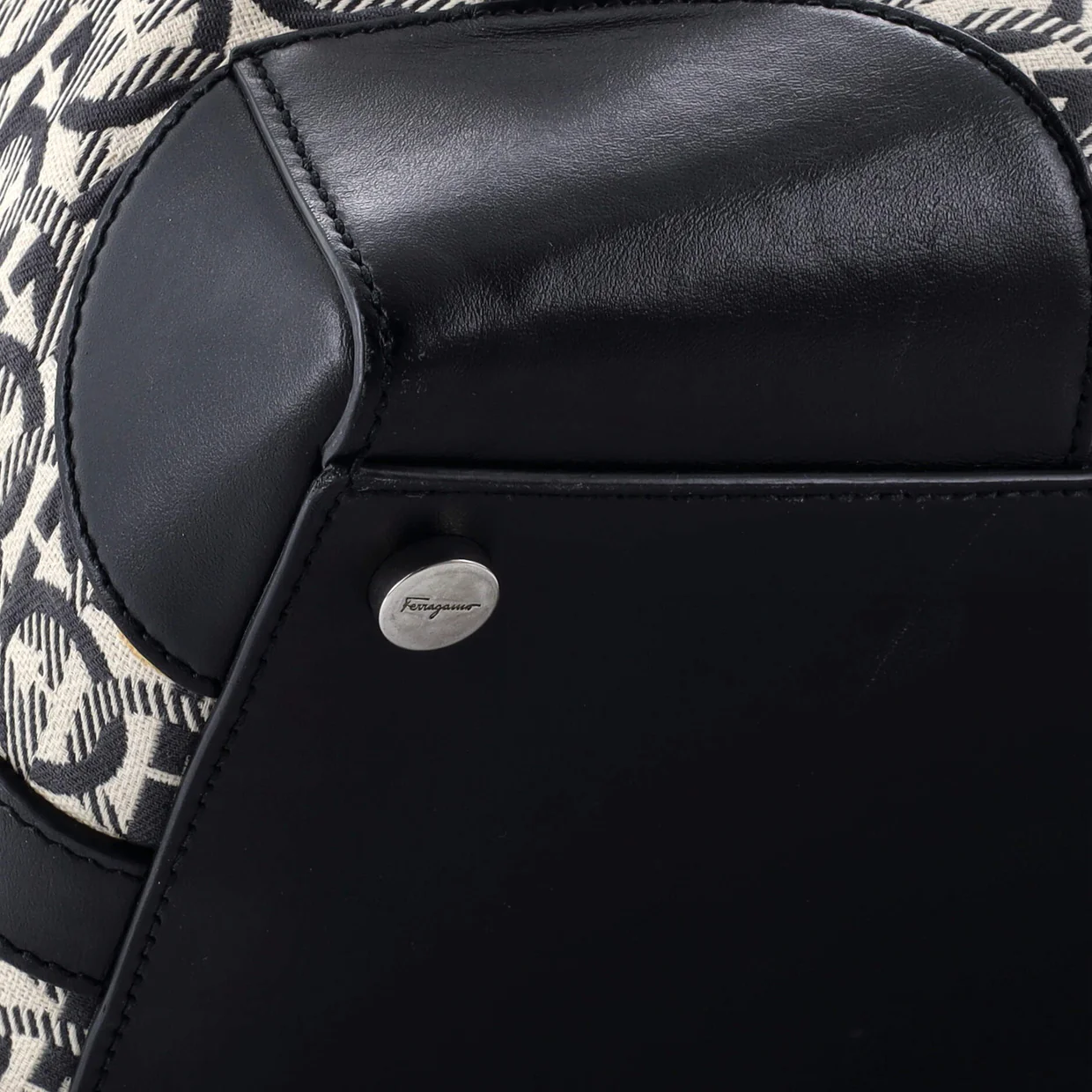 Soft Duffle Bag Printed Canvas with Leather - Deep Luxury