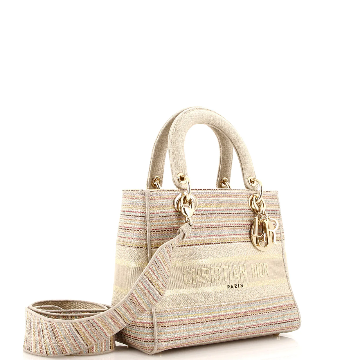 Lady D-Lite Bag Embroidered Canvas Medium - Deep Luxury