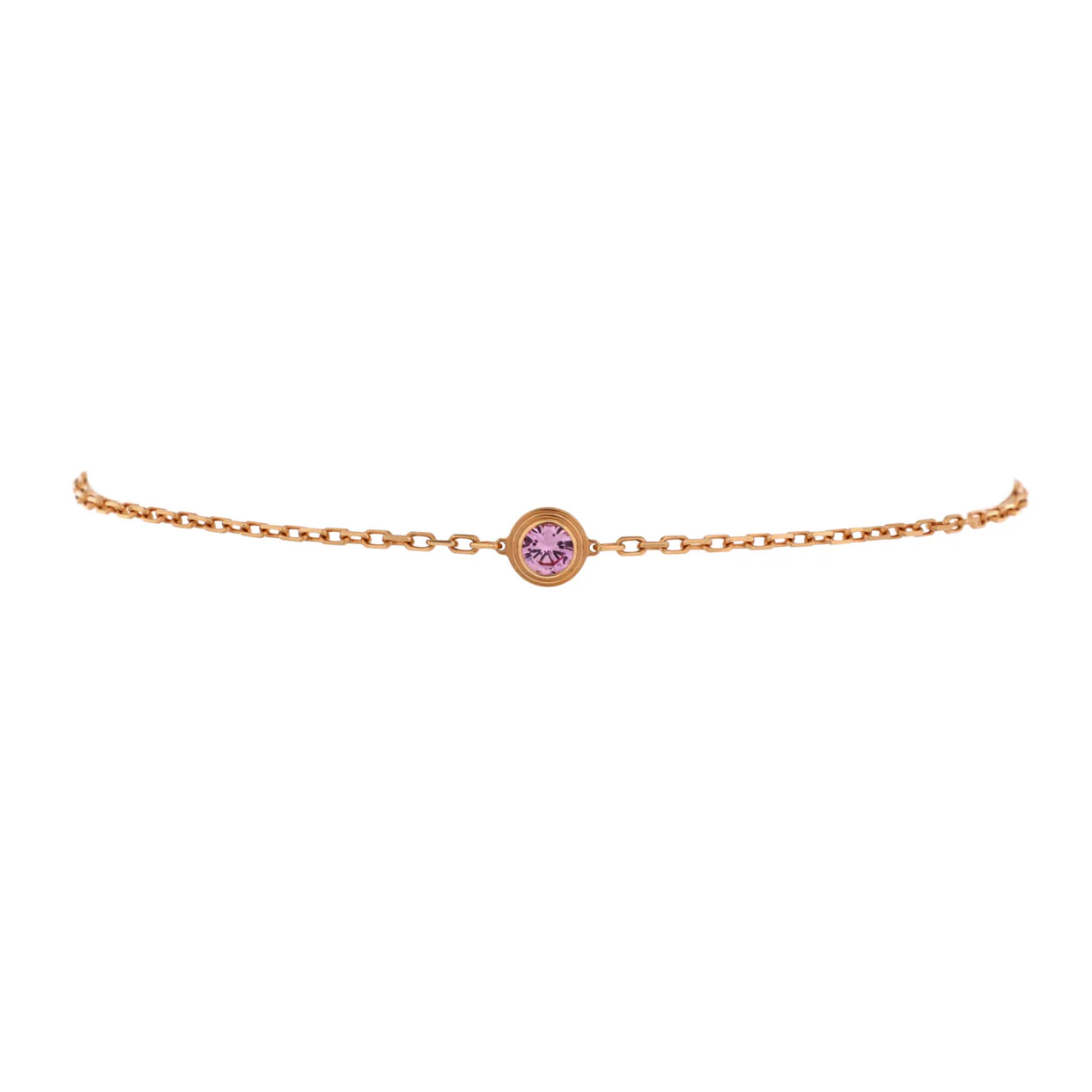 D'Amour Bracelet 18K Rose Gold with Pink Sapphire - Deep Luxury