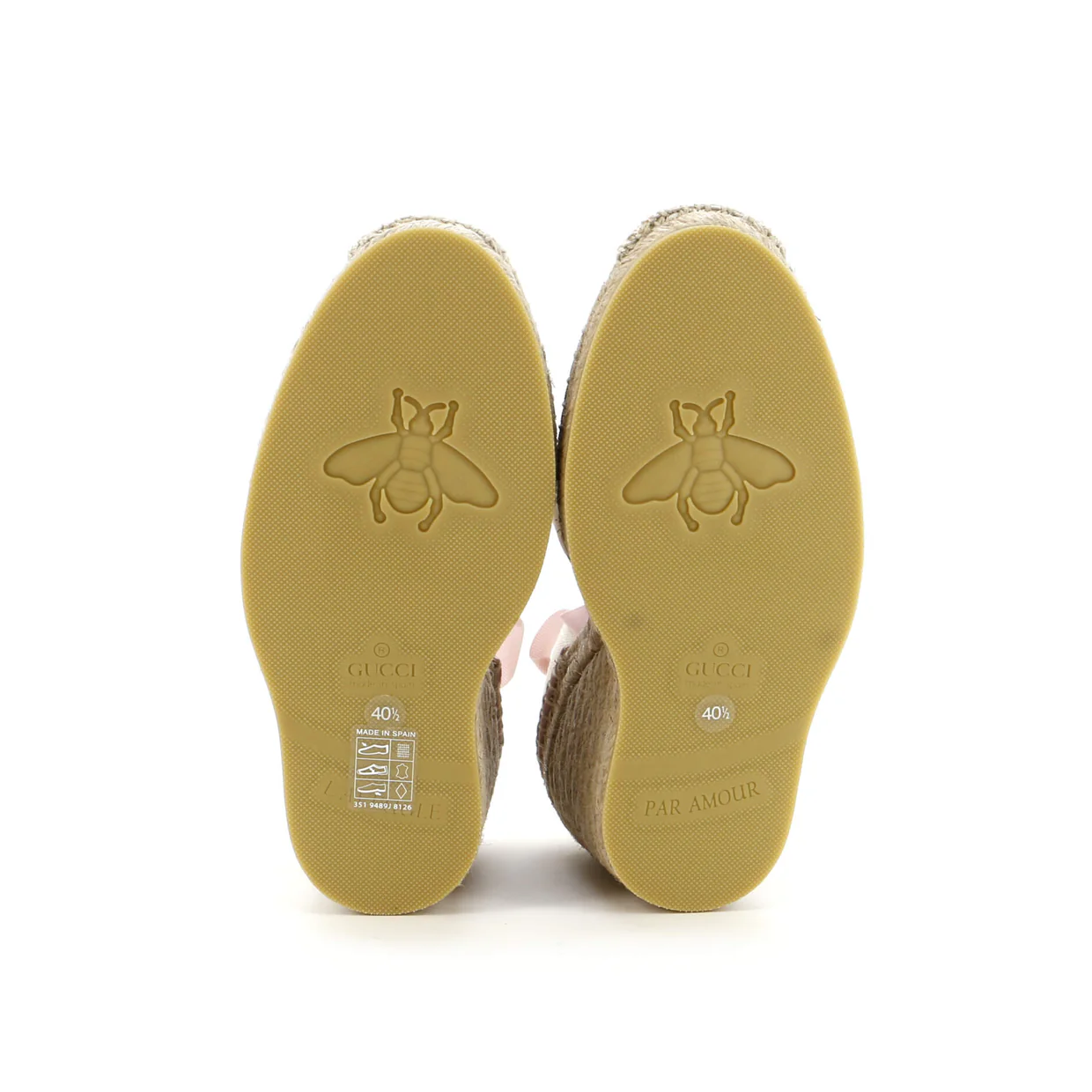 Women's Interlocking G Wedge Espadrilles Embroidered Canvas - Deep Luxury