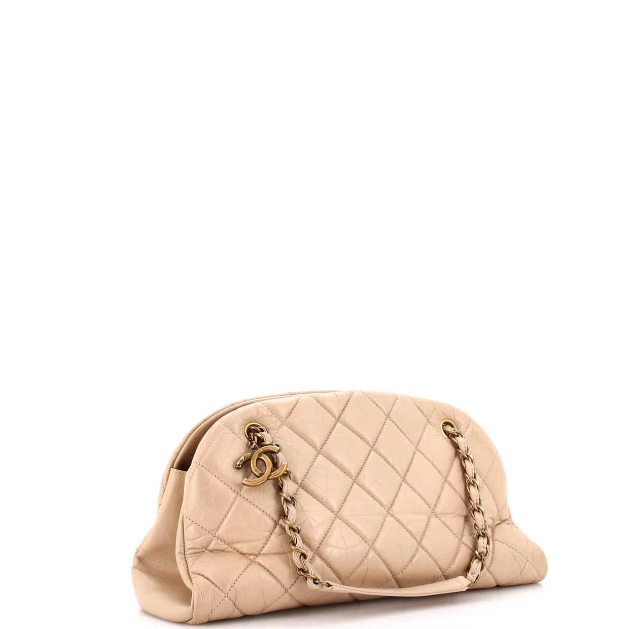 Just Mademoiselle Bag Quilted Aged Calfskin Medium - Deep Luxury
