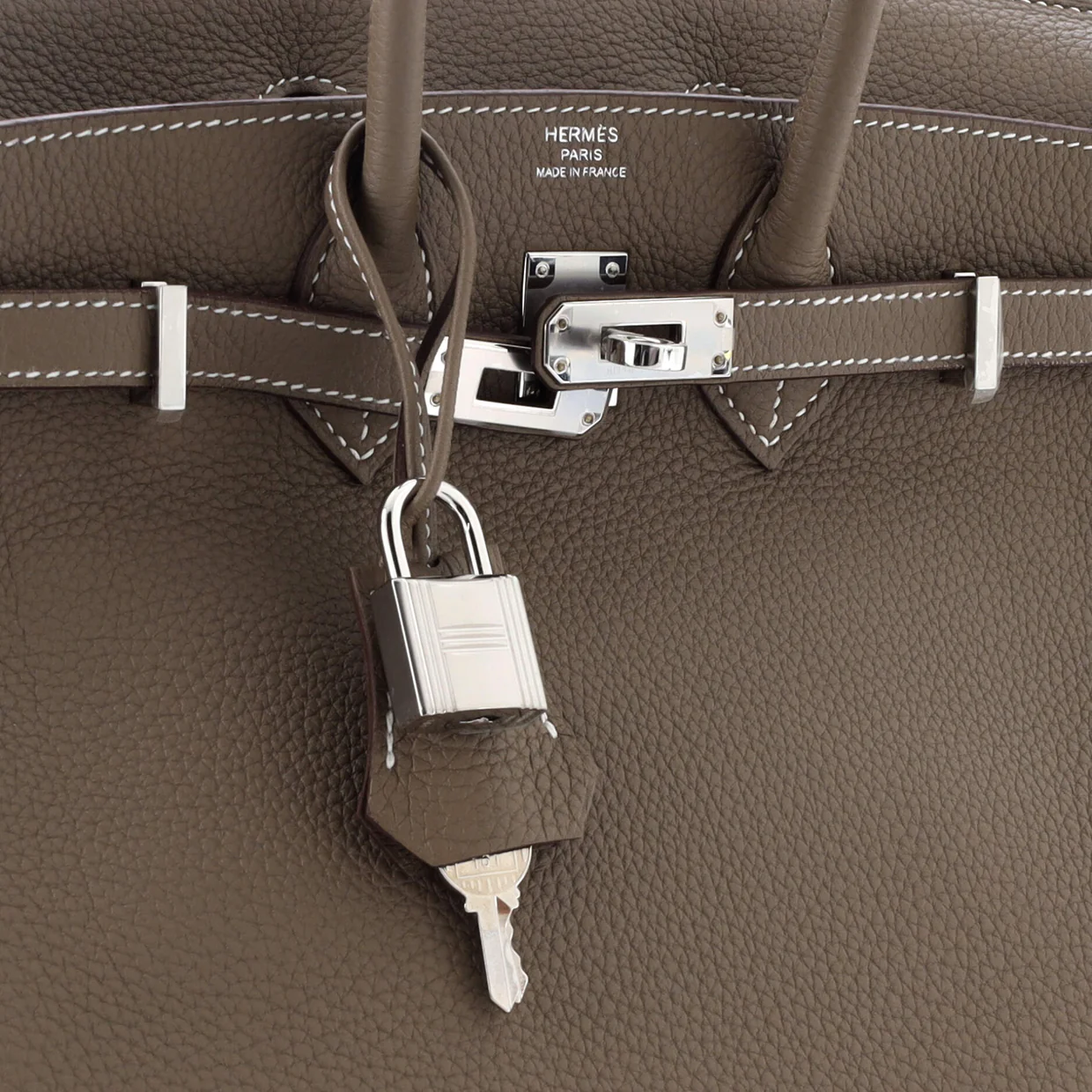 Birkin Handbag Grey Togo with Palladium Hardware 25 - Deep Luxury