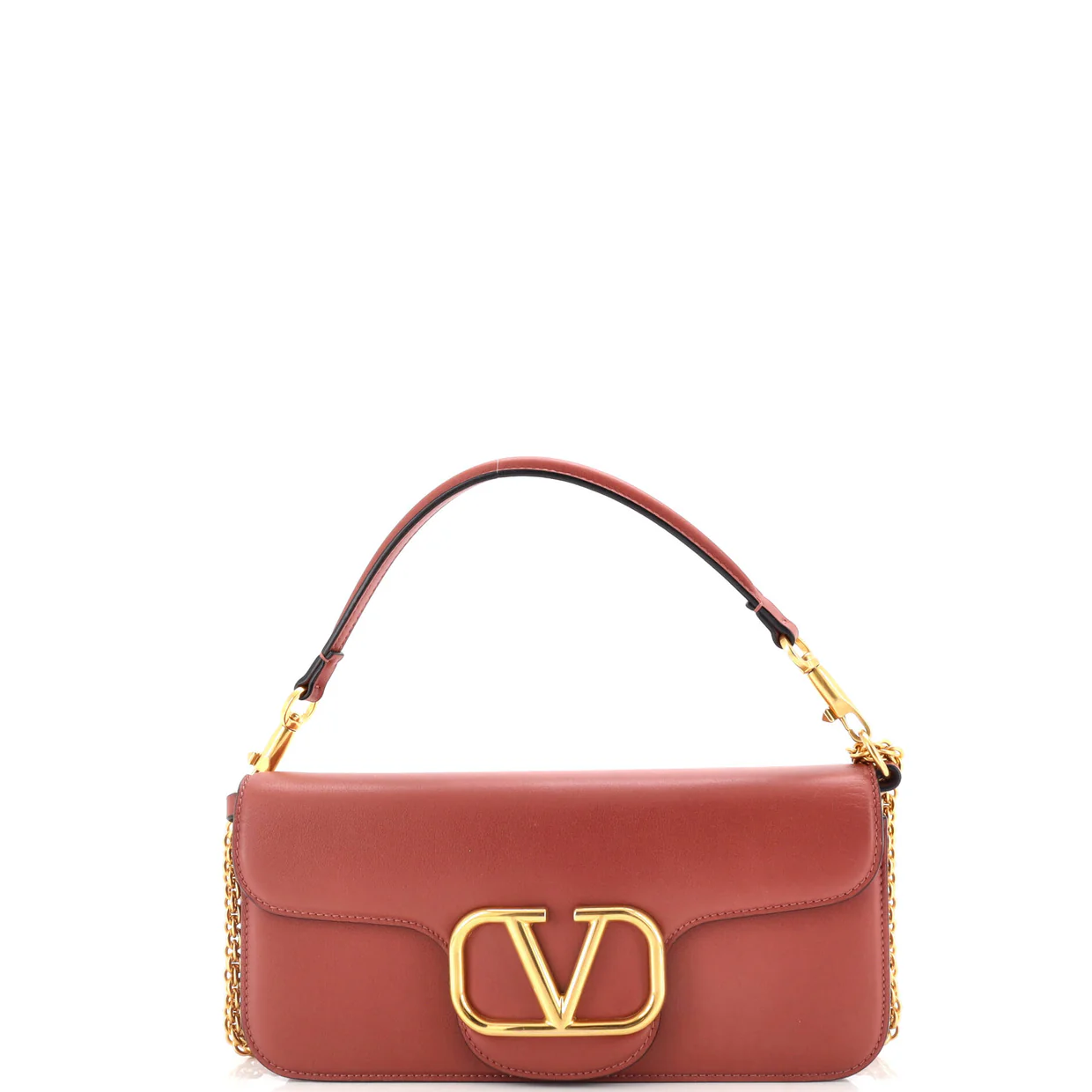VLogo Loco Flap Shoulder Bag Leather Medium - Deep Luxury