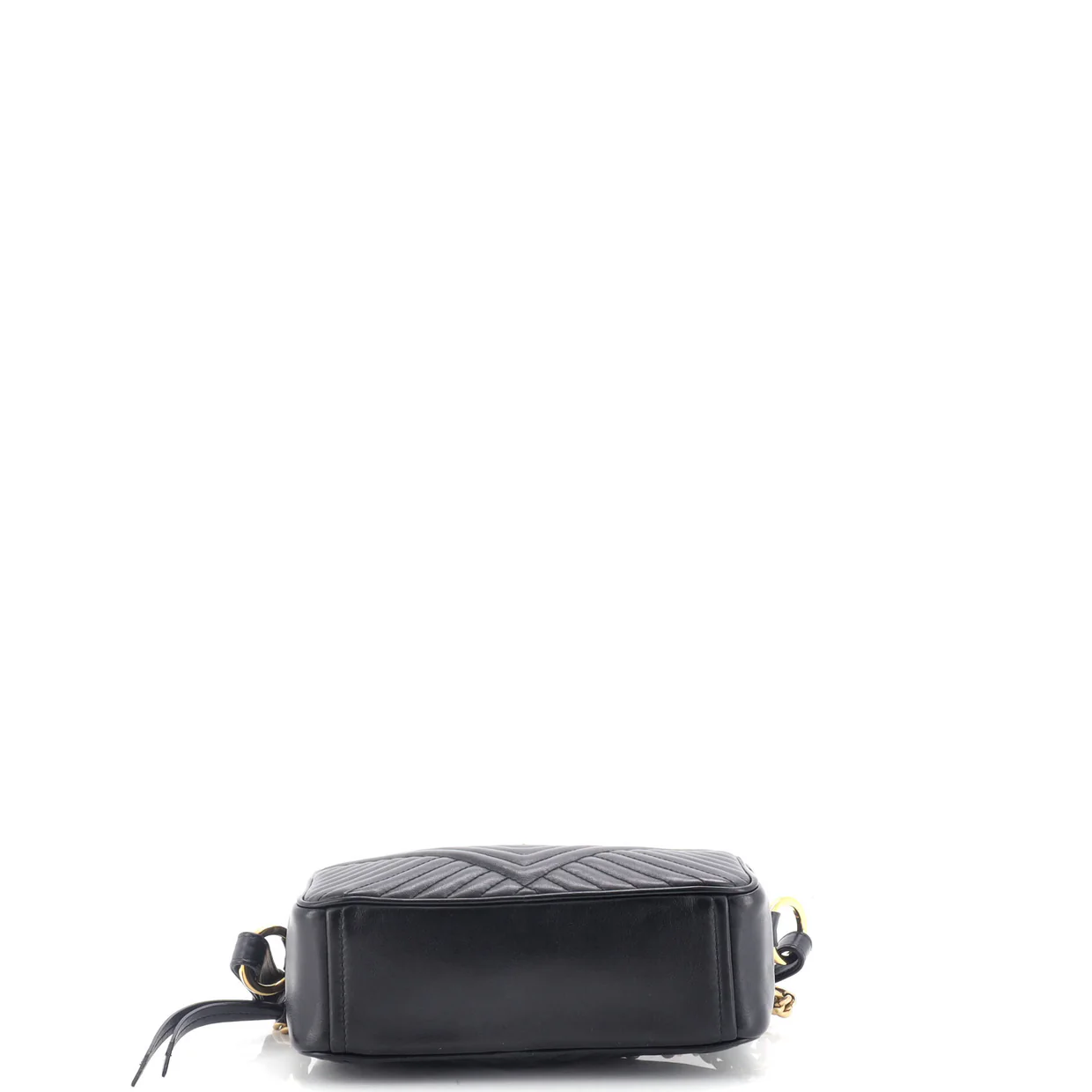 Camera Bag Chevron Leather Small - Deep Luxury