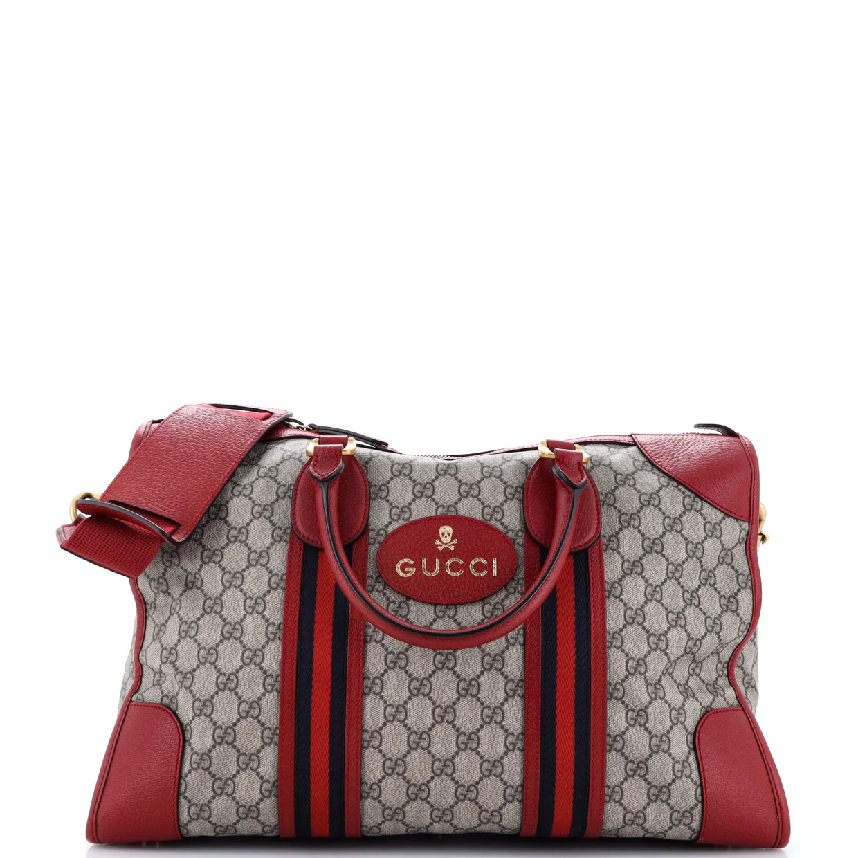 Neo Vintage Web Duffle Bag GG Coated Canvas Medium - Deep Luxury