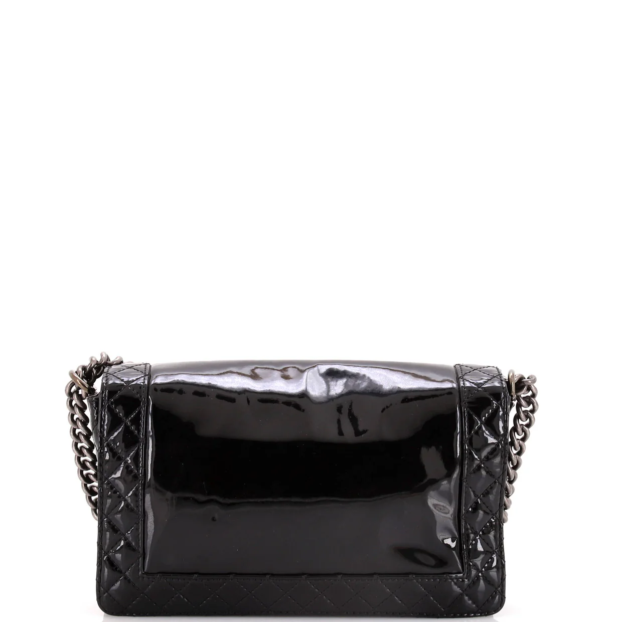 Reverso Boy Flap Bag Patent New Medium - Deep Luxury