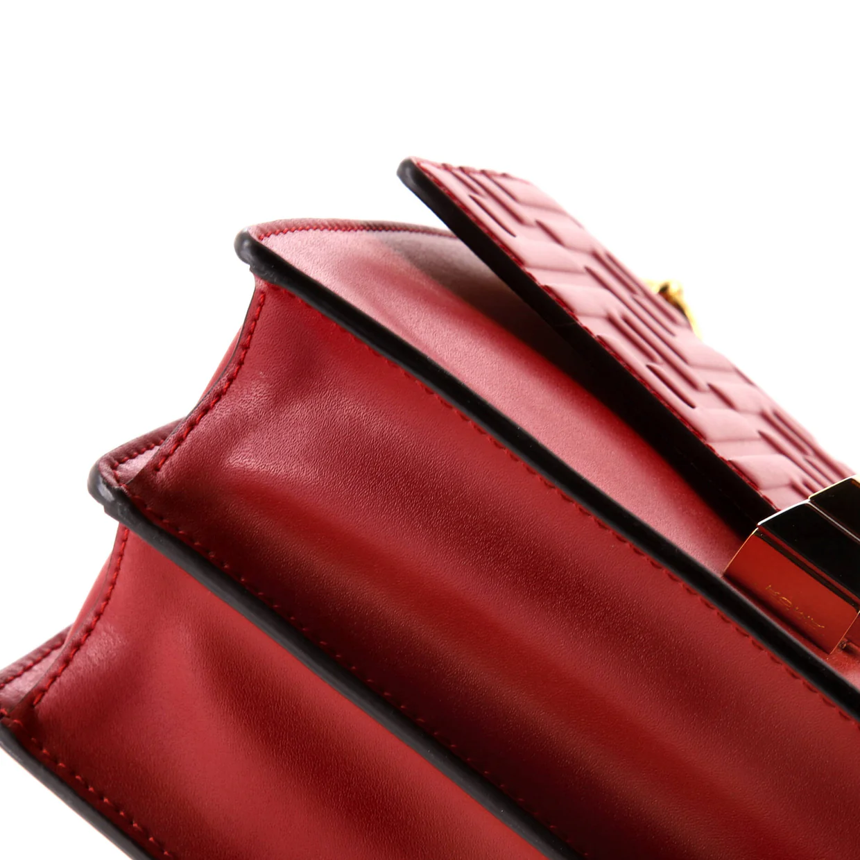 Kan I Bag Zucca Embossed Leather Small - Deep Luxury