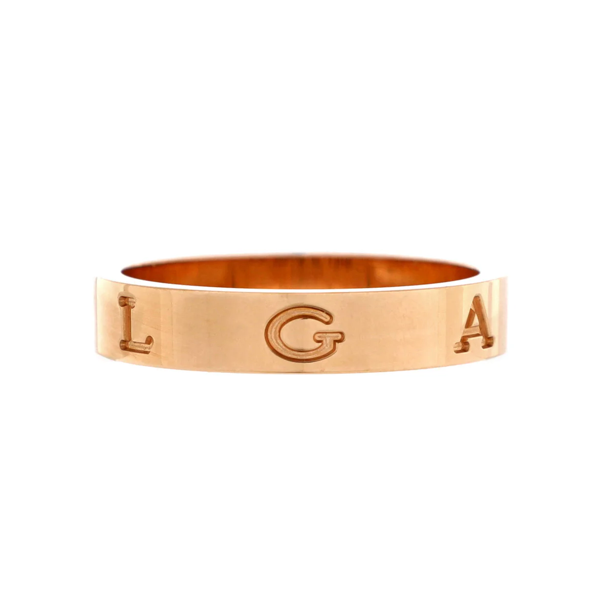 B.Zero1 Essential Logo Band Ring 18K Rose Gold - Deep Luxury