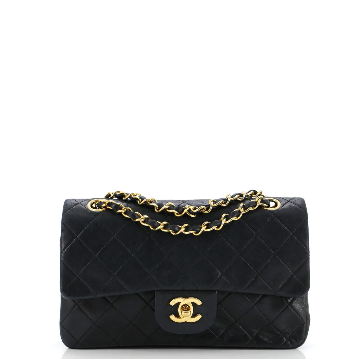 Vintage Classic Double Flap Bag Quilted Lambskin Small - Deep Luxury