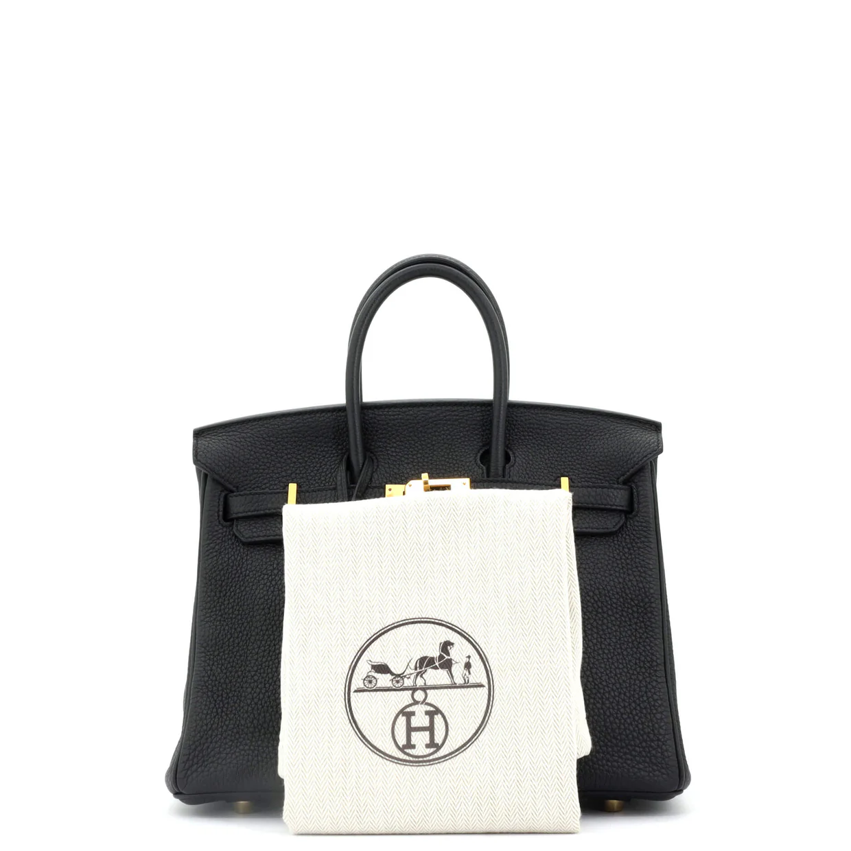 Birkin Handbag Noir Togo with Gold Hardware 25 - Deep Luxury