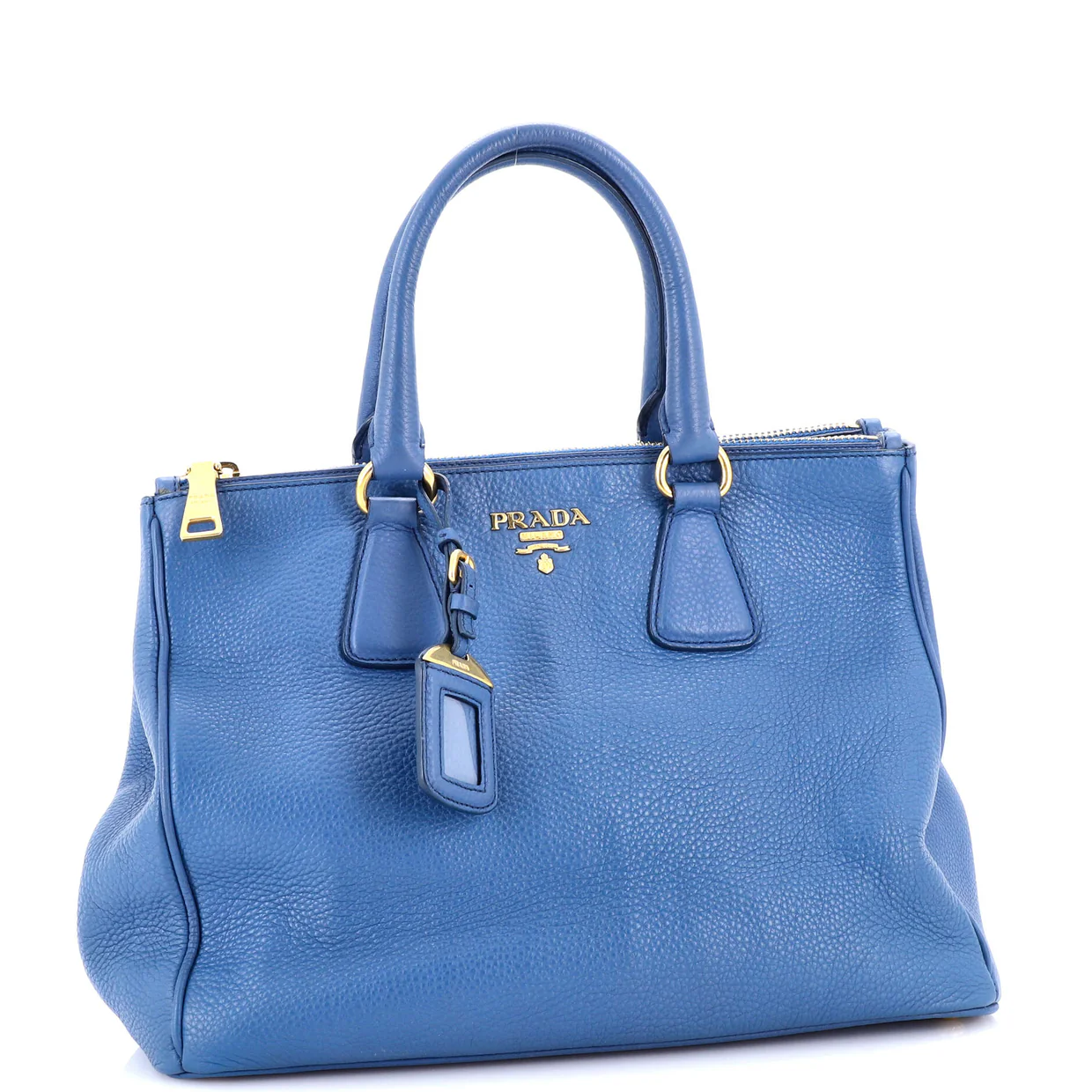 Double Zip Convertible Tote Vitello Daino Large - Deep Luxury