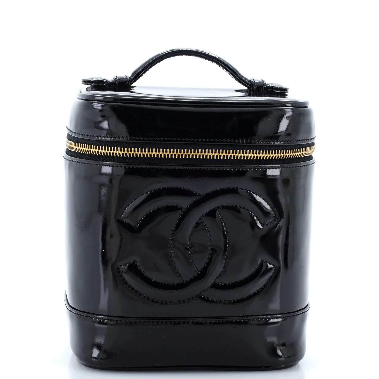 Vintage Timeless Cosmetic Case Patent Tall - Deep Luxury