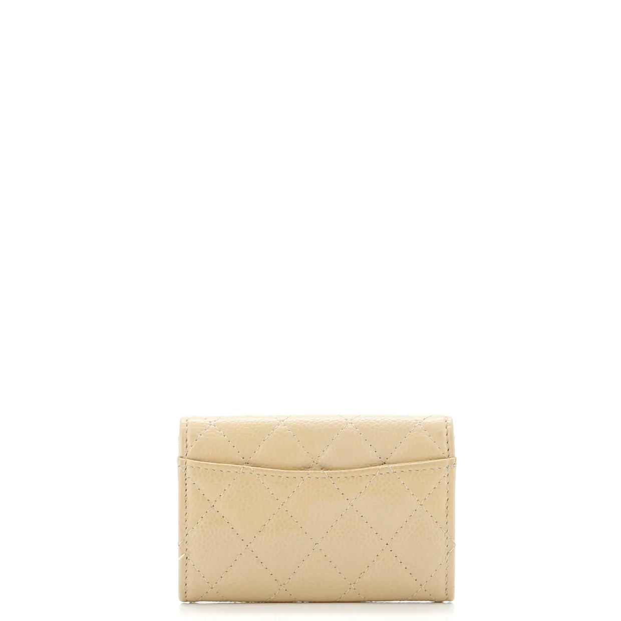 Classic Flap Card Case Quilted Caviar - Deep Luxury