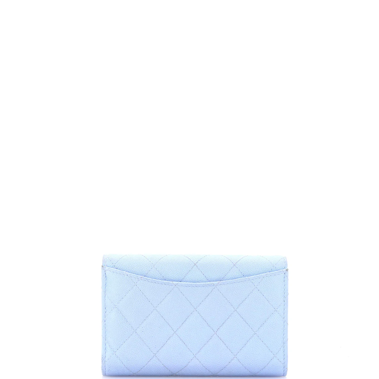 Trifold Classic Flap Wallet Quilted Caviar Medium - Deep Luxury