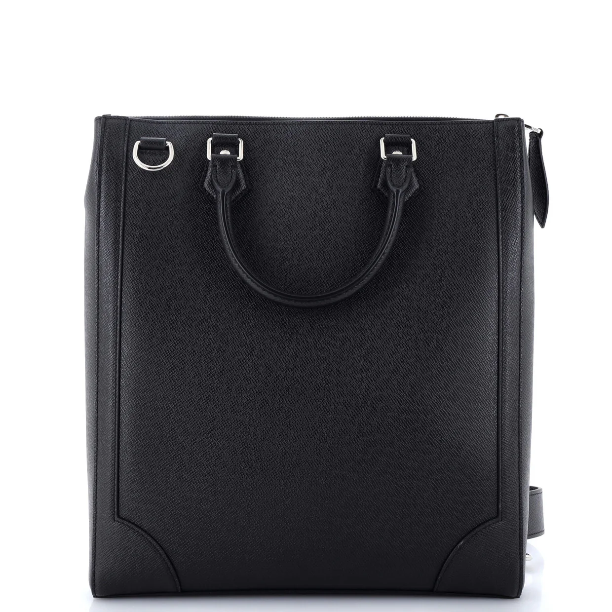 Vertical Tote Taiga Leather - Deep Luxury