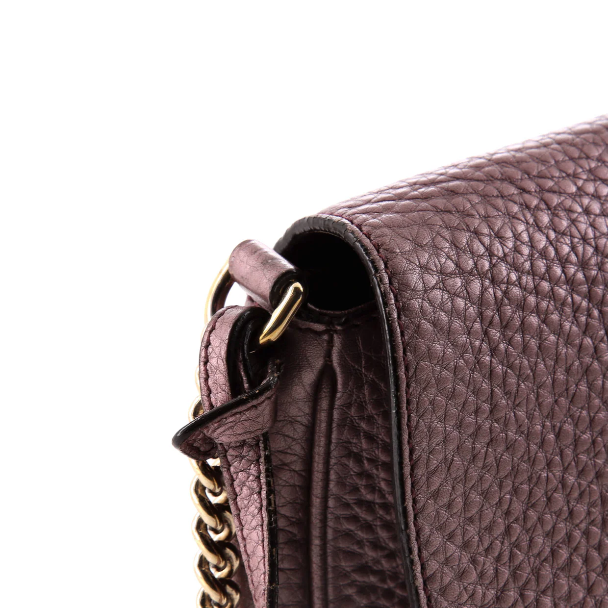 Soho Chain Crossbody Bag Leather Medium - Deep Luxury