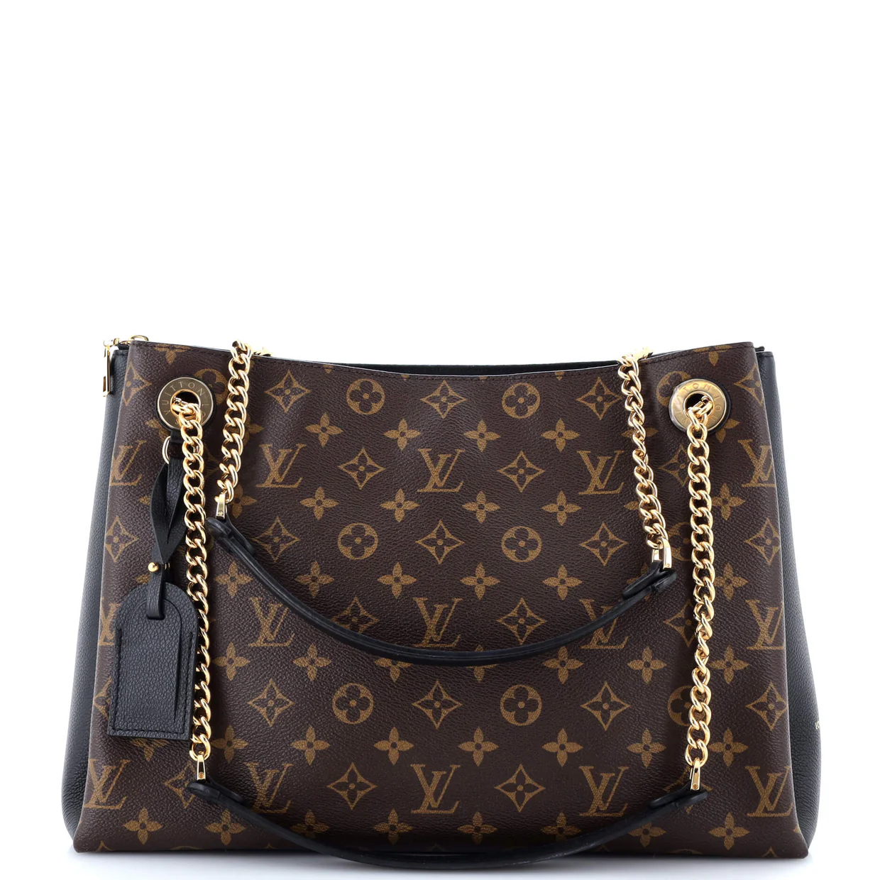 Surene Handbag Monogram Canvas with Leather MM - Deep Luxury