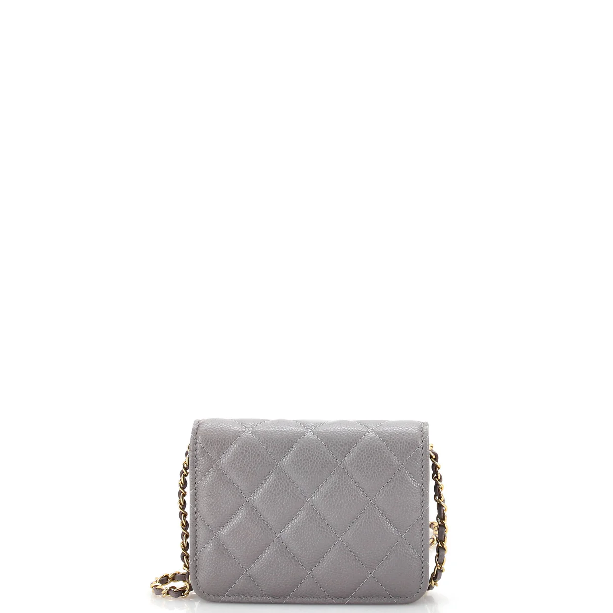Miss Coco Strap Flap Clutch with Chain Quilted Caviar Mini - Deep Luxury