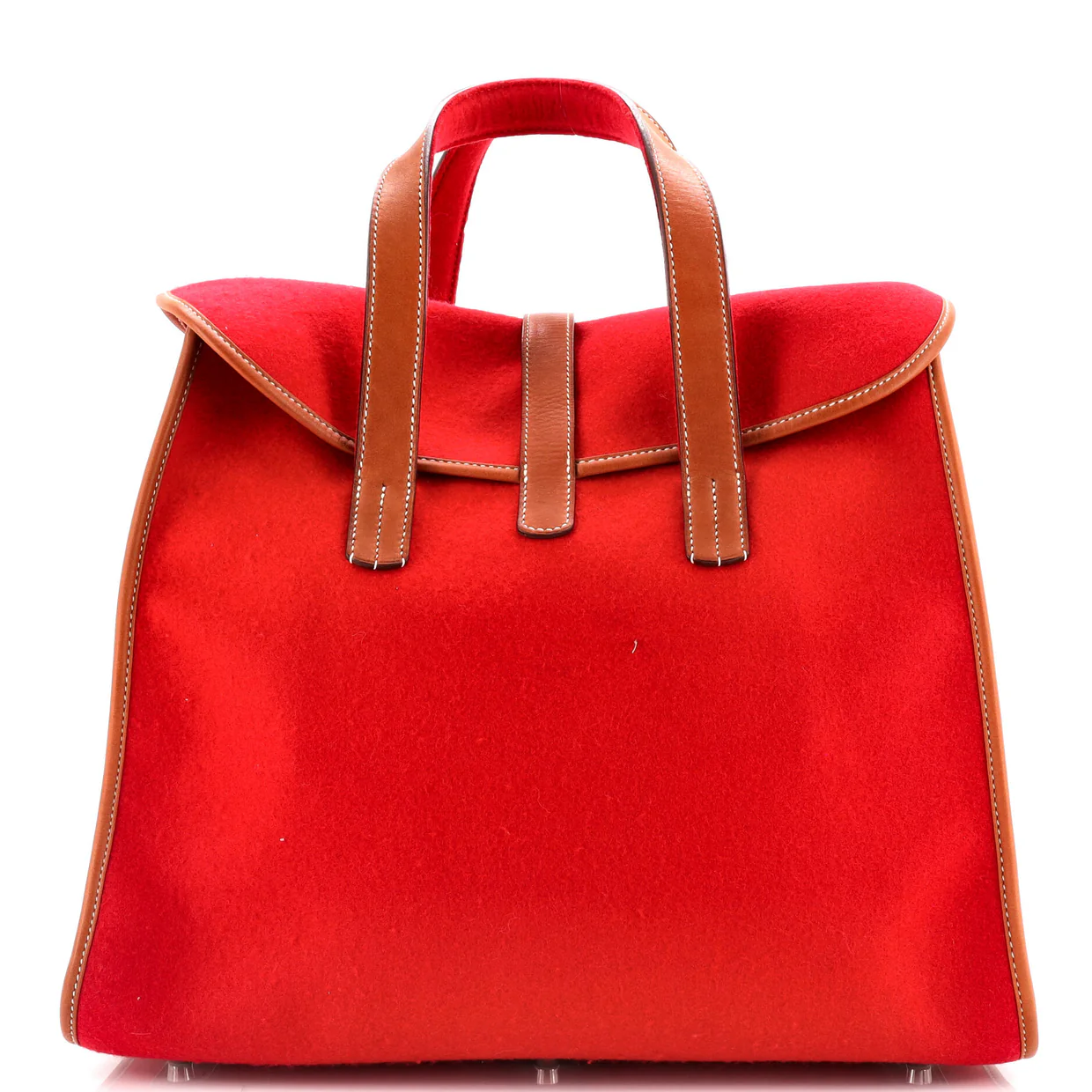 Feu2Dou Tote Wool and Leather - Deep Luxury