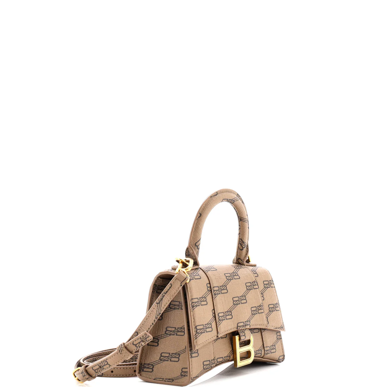 Hourglass Top Handle Bag BB Coated Canvas XS - Deep Luxury