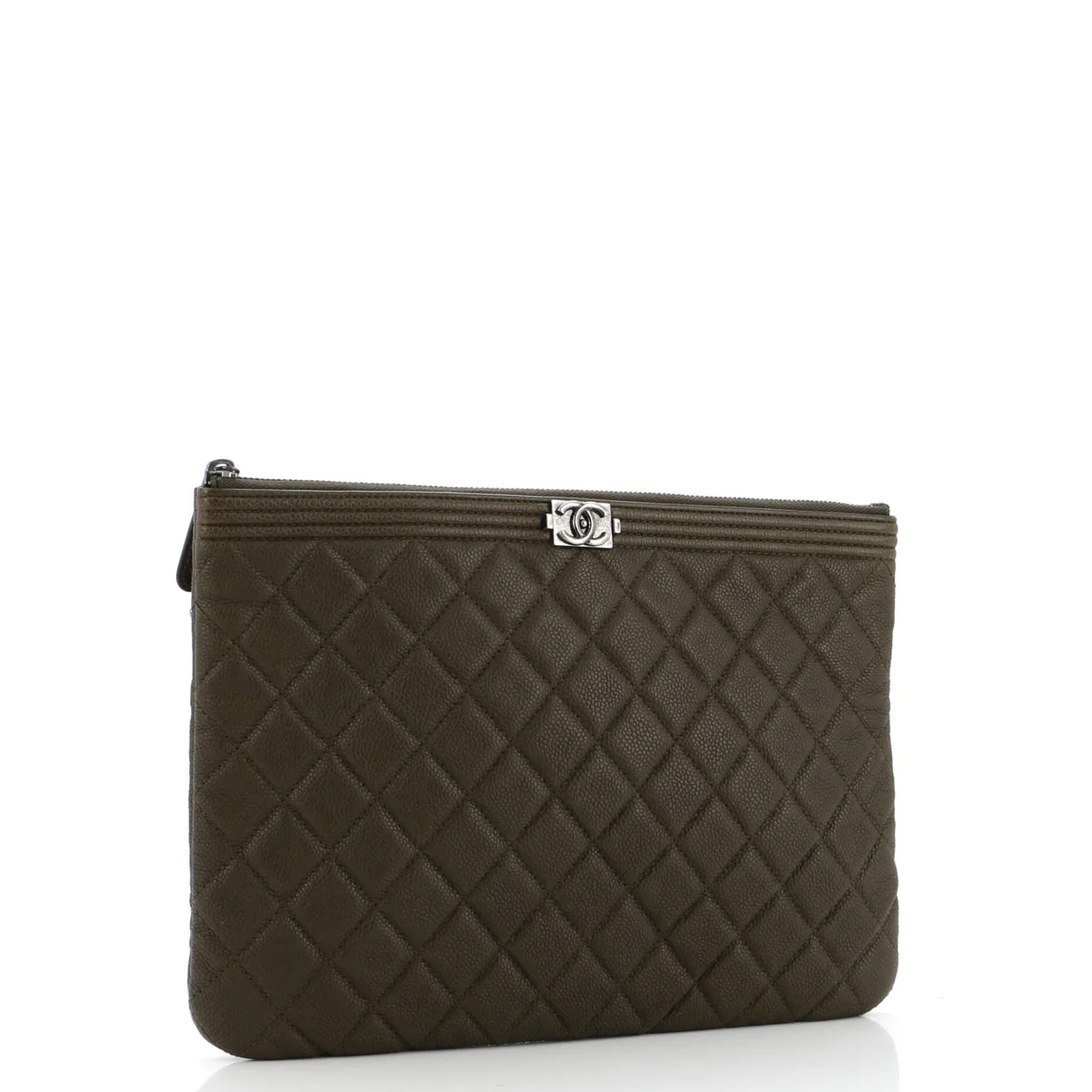 Boy O Case Clutch Quilted Caviar Medium - Deep Luxury