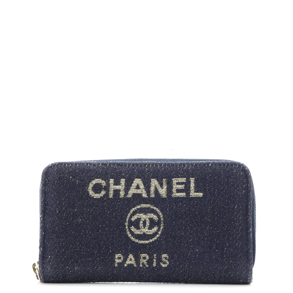 Deauville Zip Around Wallet Lurex Canvas Medium - Deep Luxury