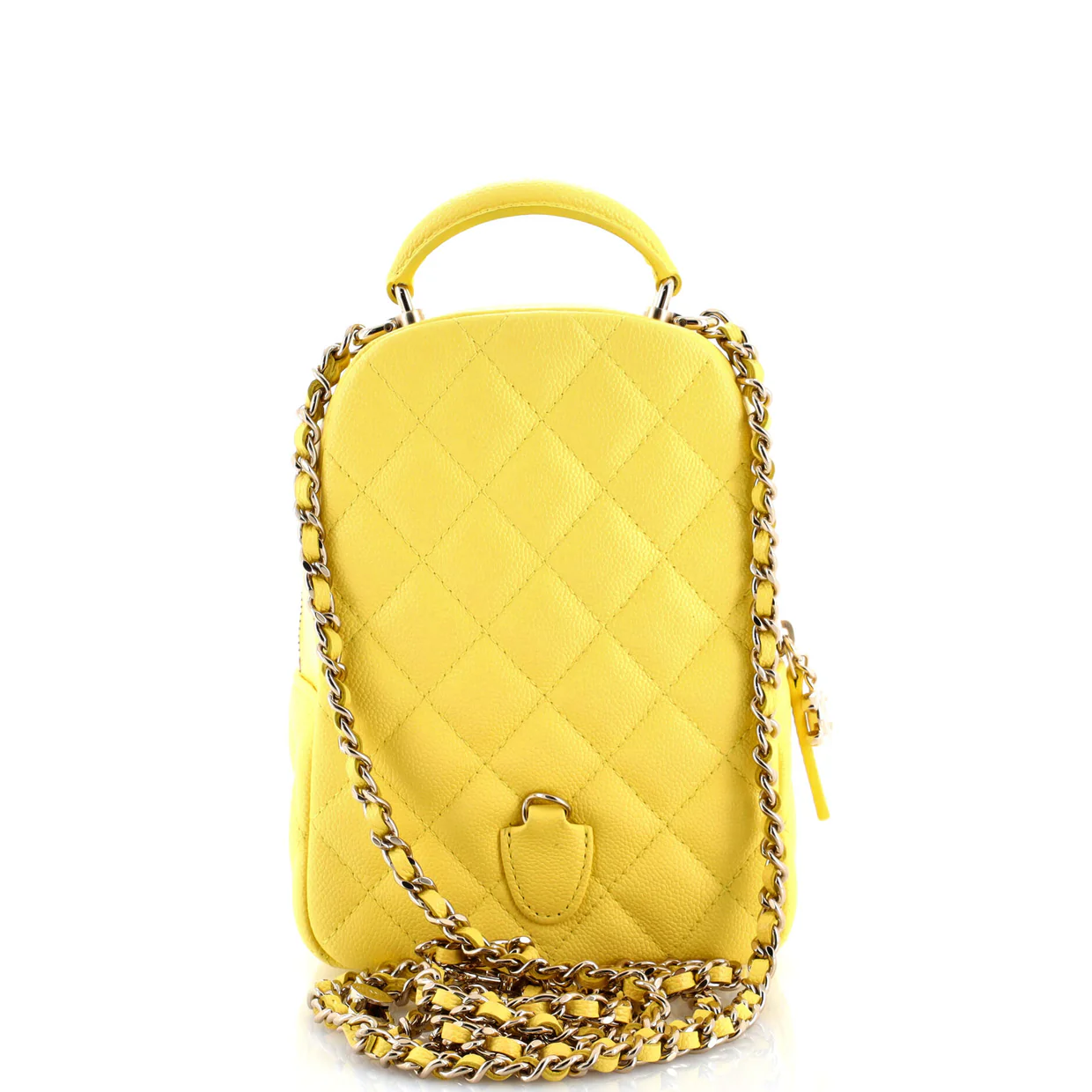 Classic CC Chain Pocket Backpack Quilted Caviar Mini - Deep Luxury