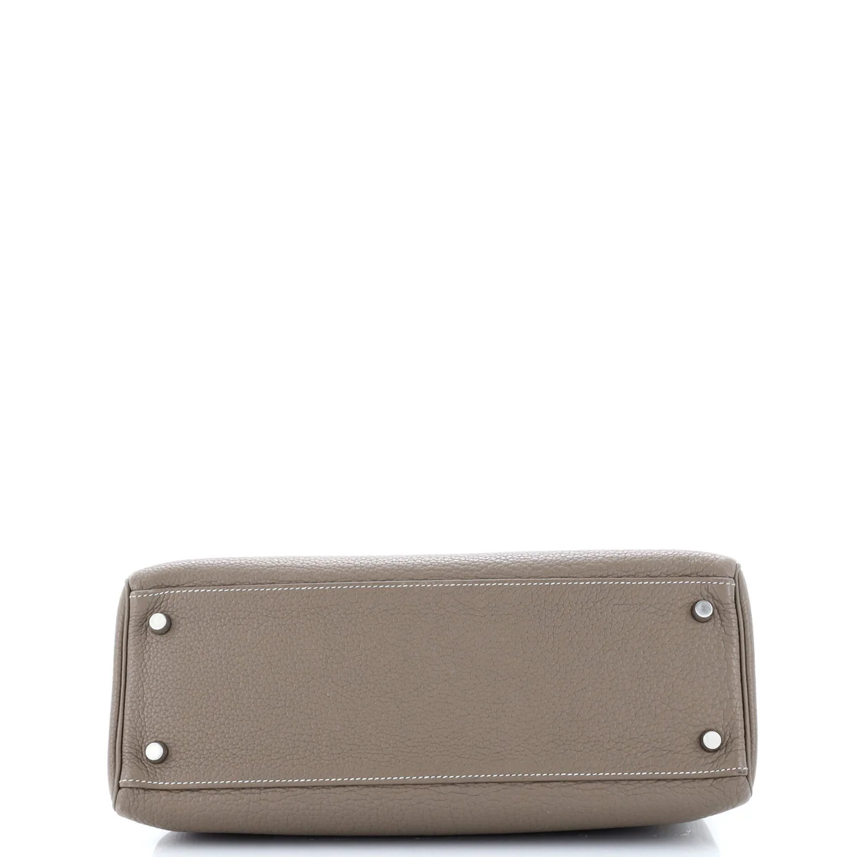 Kelly Handbag Grey Clemence with Palladium Hardware 32 - Deep Luxury
