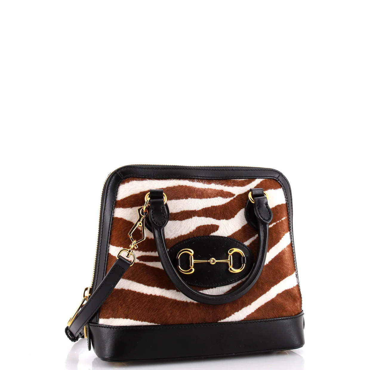 Horsebit 1955 Top Handle Bag Calf Hair Small - Deep Luxury