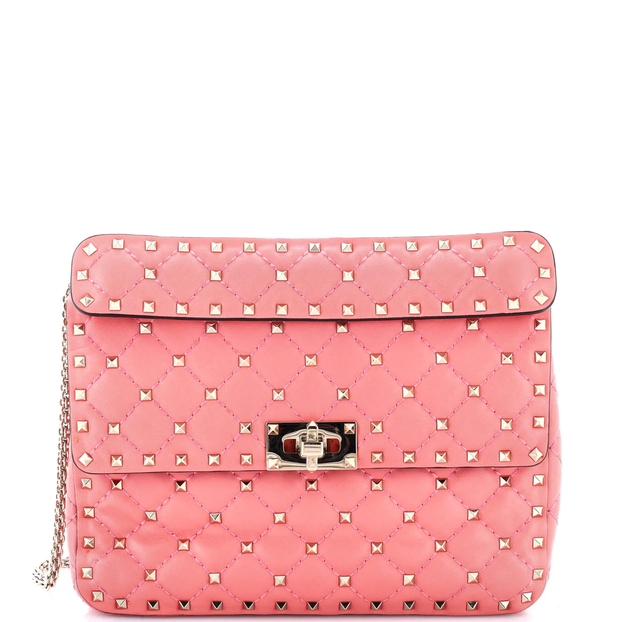 Rockstud Spike Flap Bag Quilted Leather Medium - Deep Luxury