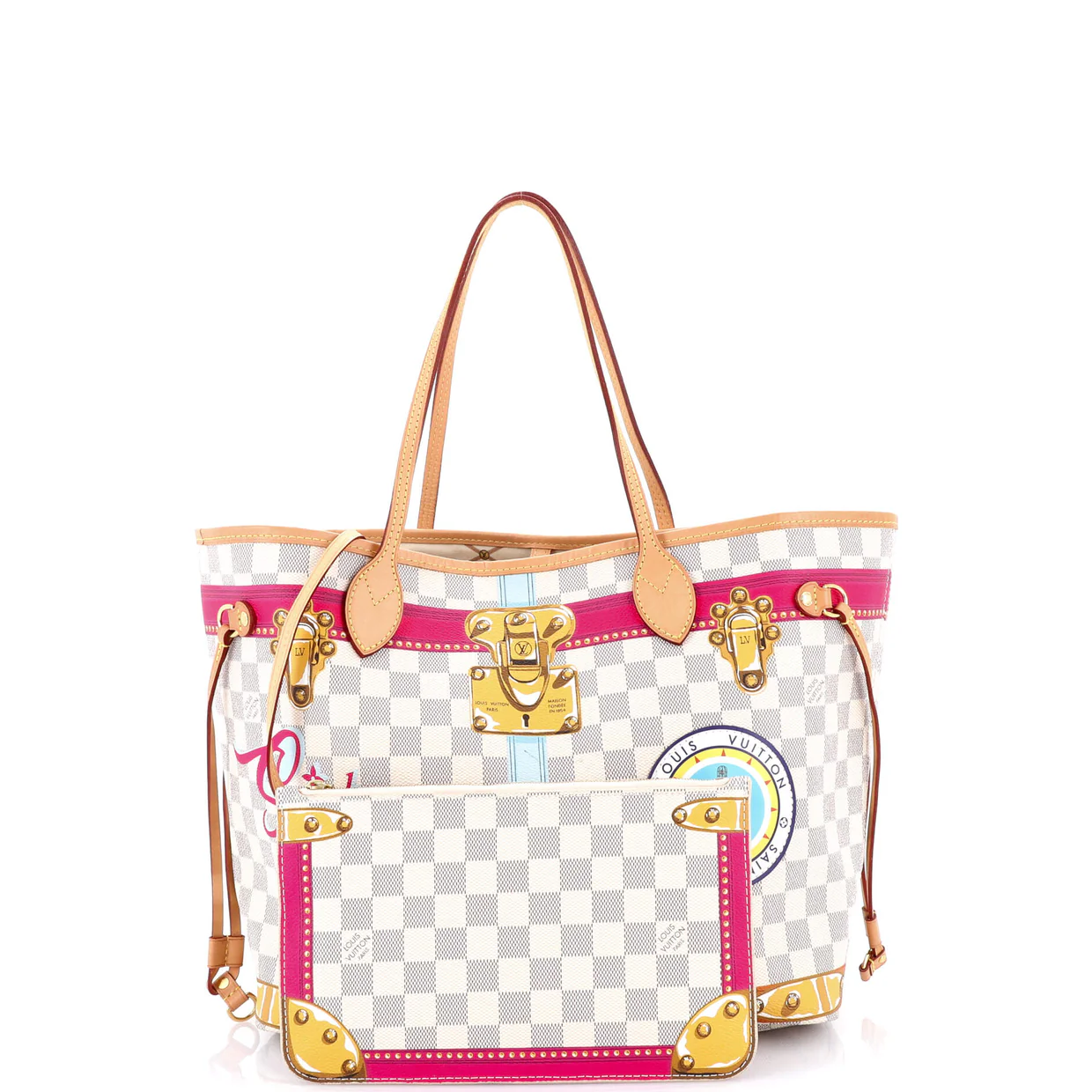 Neverfull NM Tote Limited Edition Damier Summer Trunks MM - Deep Luxury