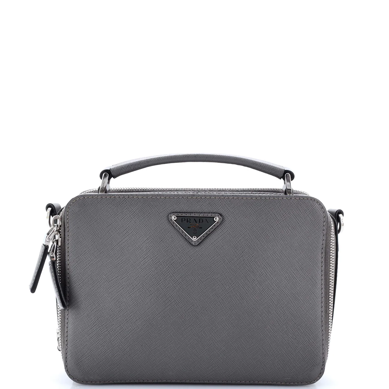 Brique Crossbody Bag Saffiano Leather Small - Deep Luxury