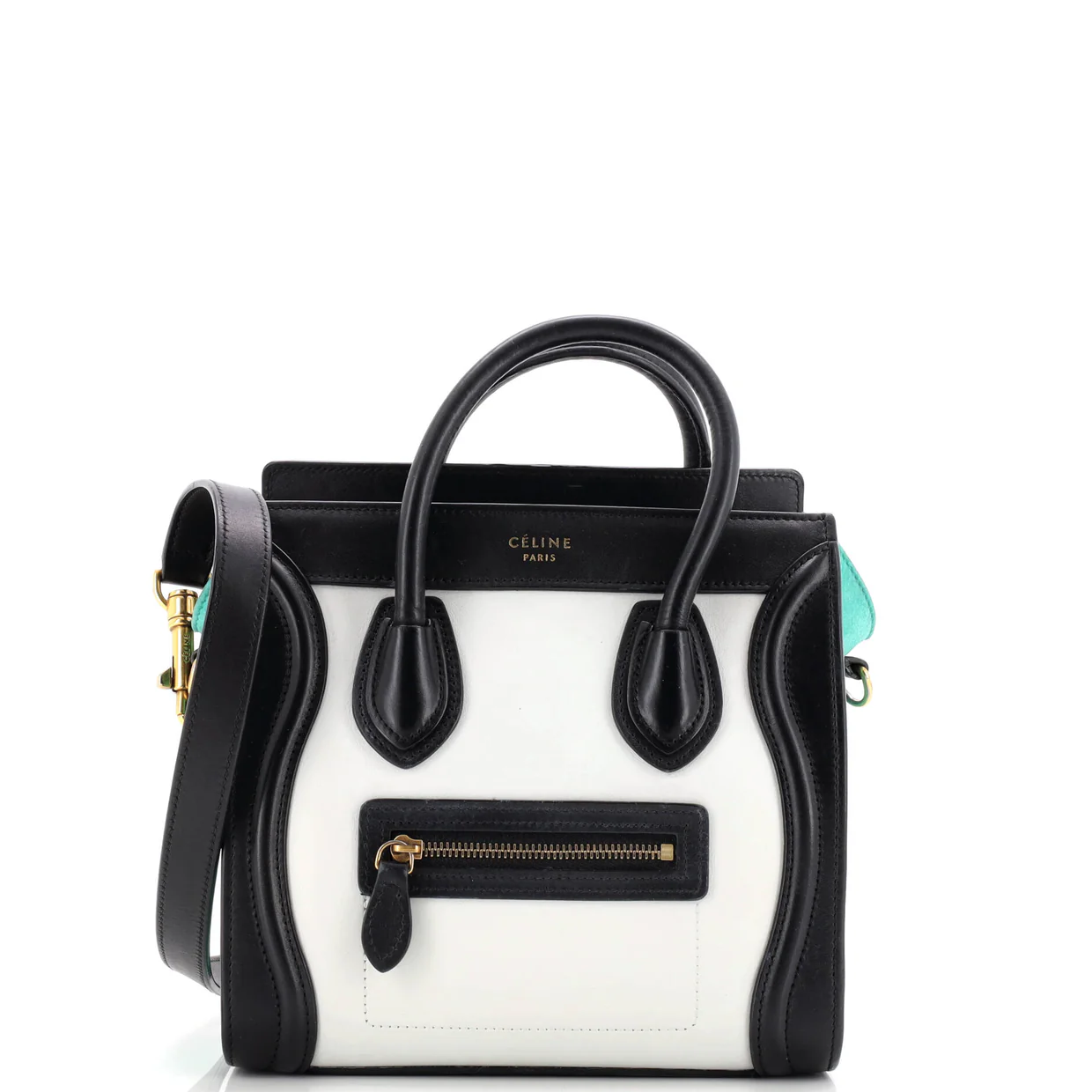 Tricolor Luggage Bag Leather Nano - Deep Luxury