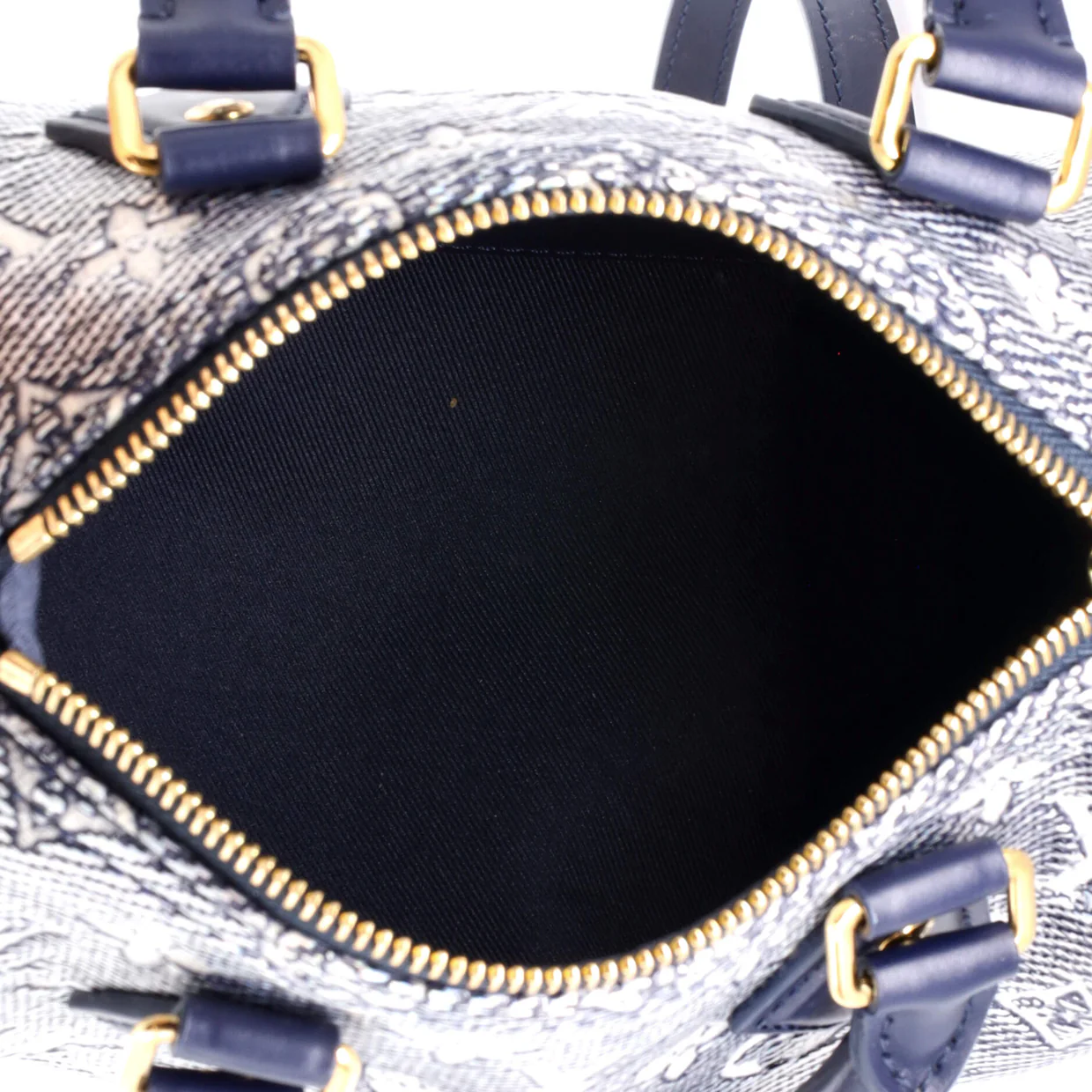 Speedy Bandouliere Bag Monoglam Jacquard Canvas 20 - Deep Luxury