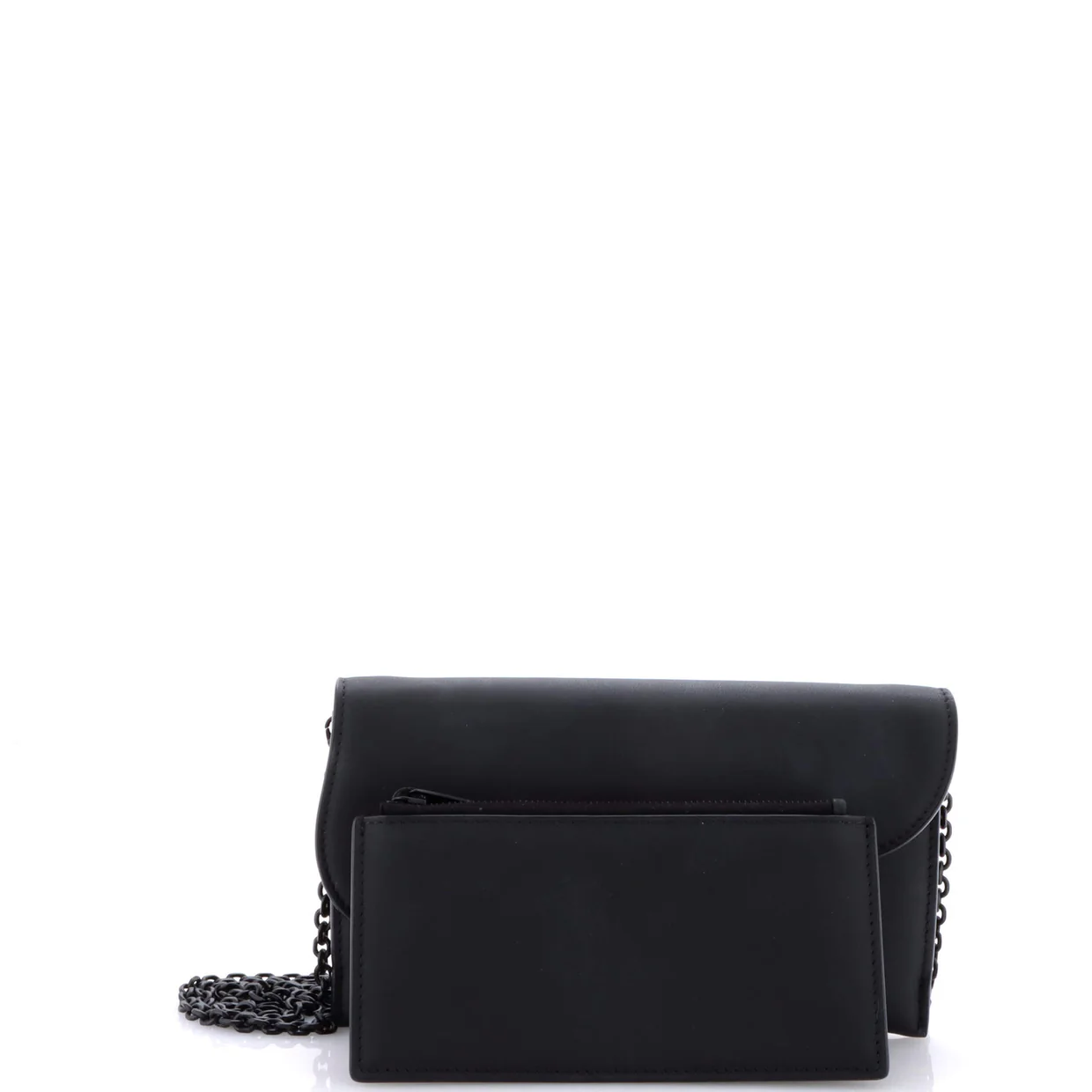 Ultra Matte Saddle Chain Wallet Leather - Deep Luxury