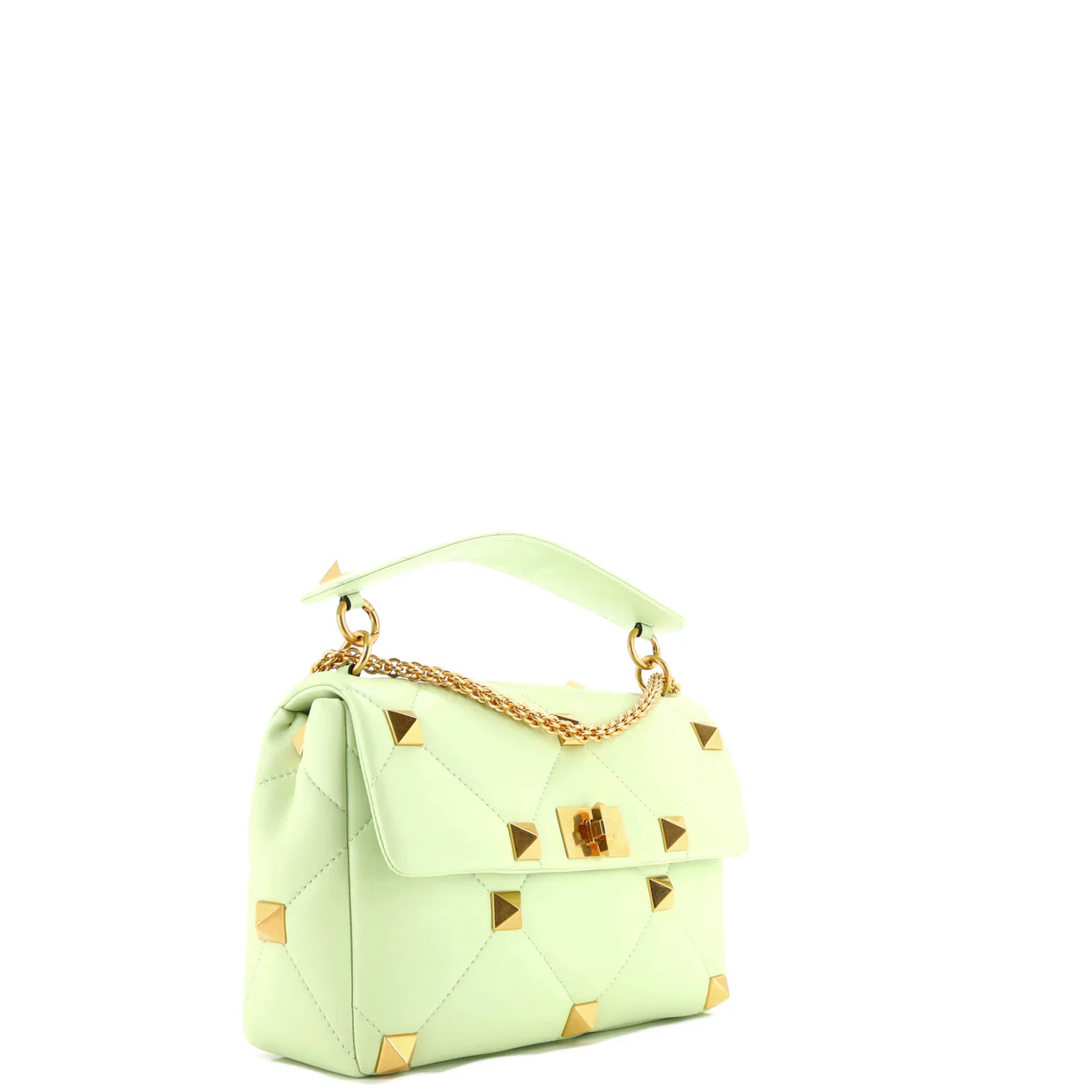 Roman Stud Flap Bag Quilted Leather Large - Deep Luxury