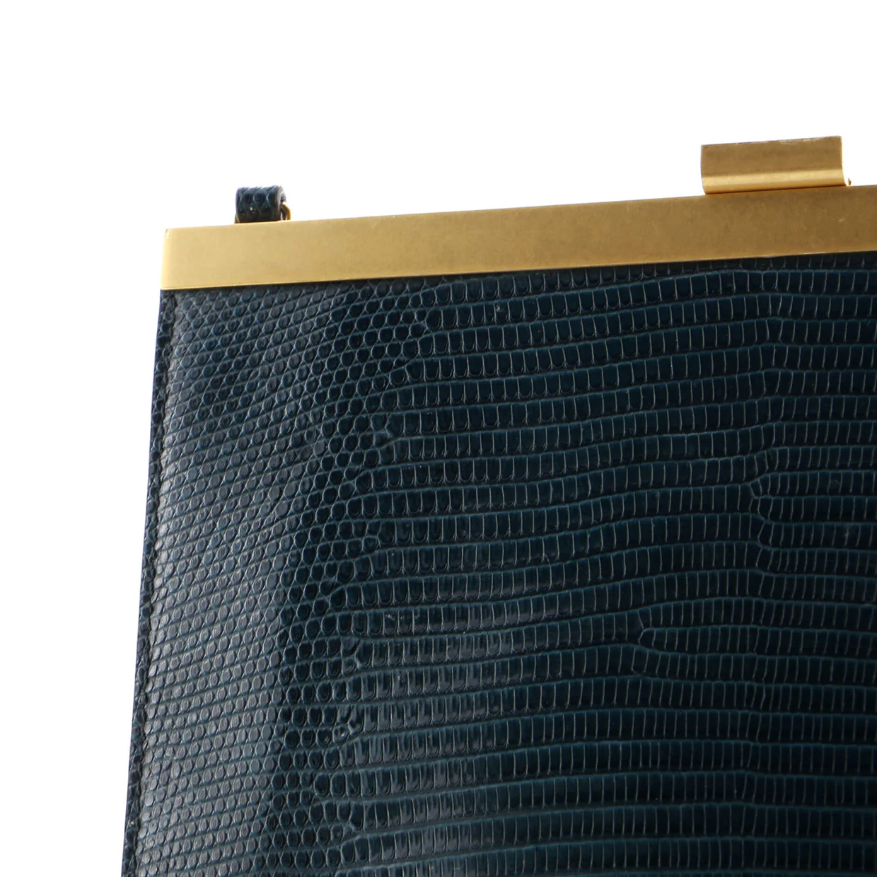 Clasp Crossbody Bag Lizard Mini - Deep Luxury