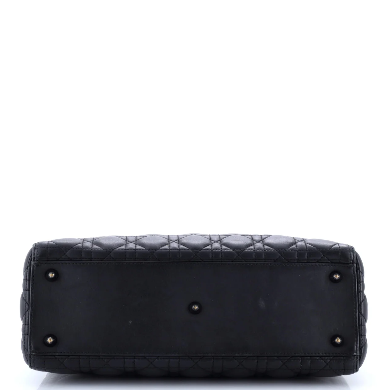 Ultra Matte Lady Dior Bag Cannage Quilt Calfskin Large - Deep Luxury