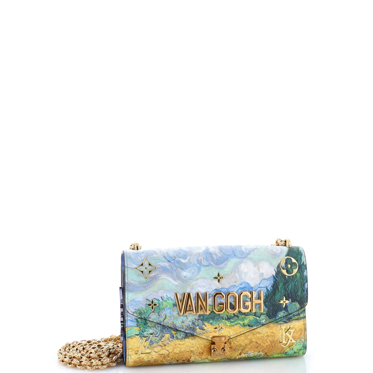 Chain Wallet Limited Edition Jeff Koons Van Gogh Print Canvas - Deep Luxury