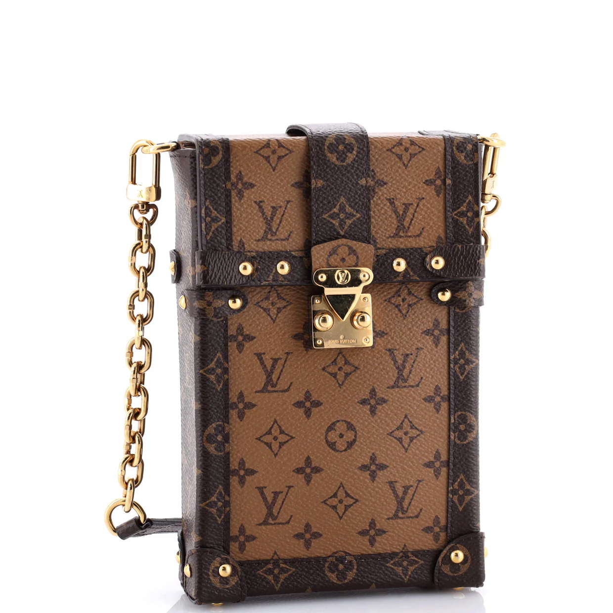 Vertical Trunk Pochette Reverse Monogram Canvas - Deep Luxury