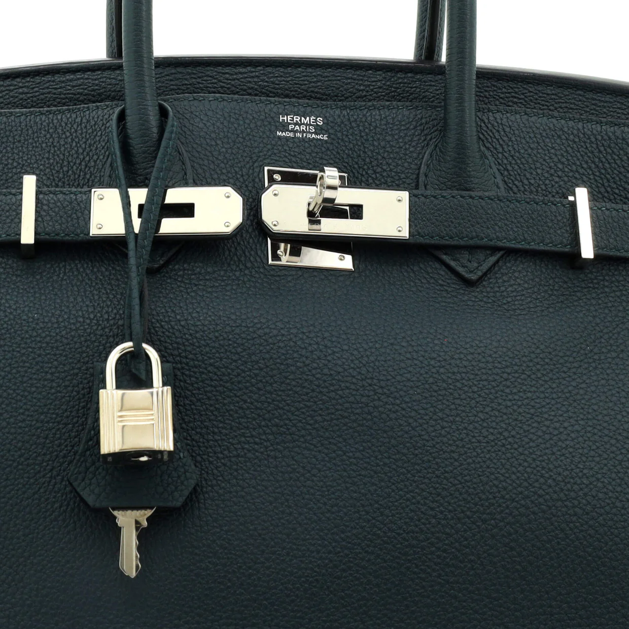 Birkin Handbag Vert Cypress Maurice with Palladium Hardware 30 - Deep Luxury