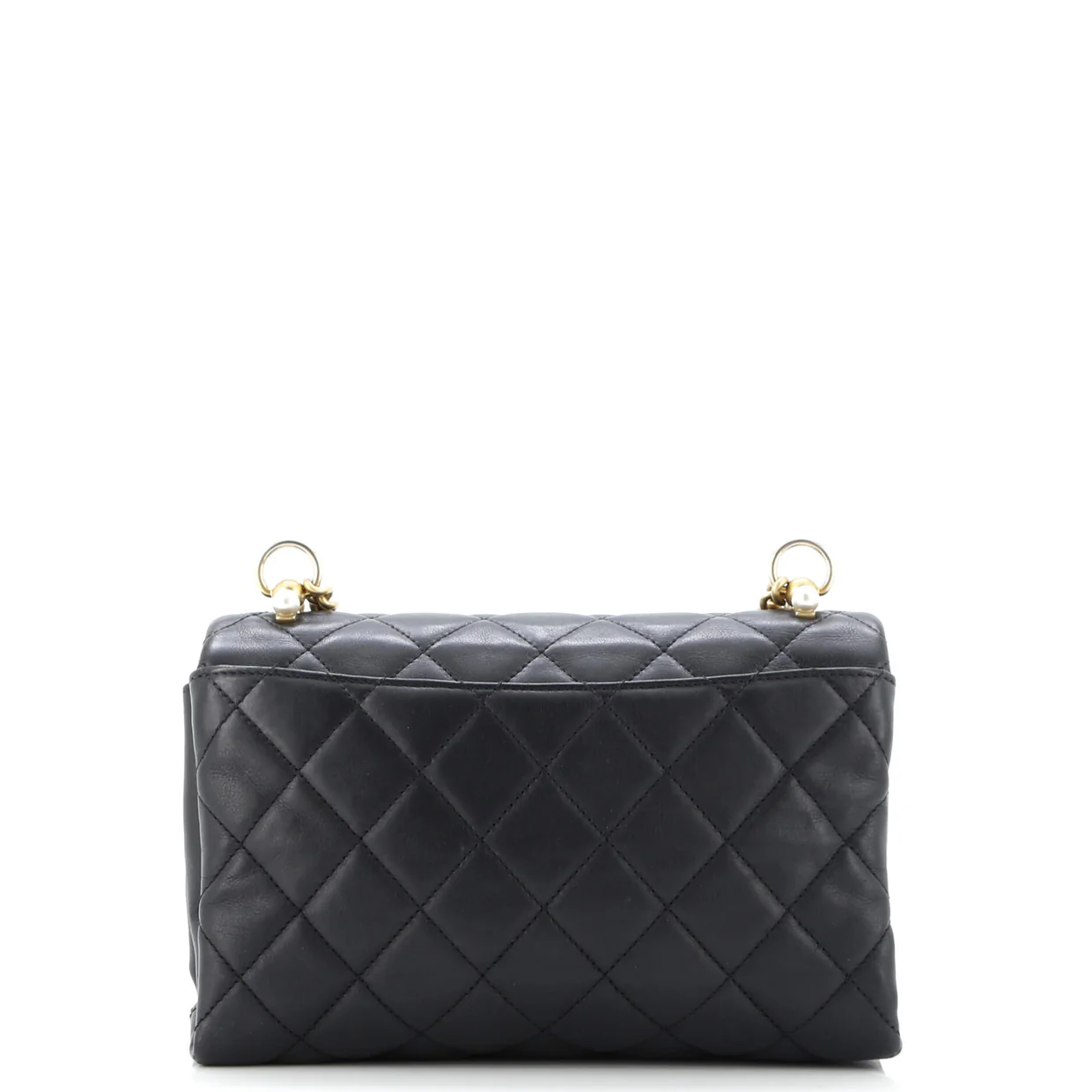 Pearl CC Accordion Flap Bag Quilted Calfskin Medium - Deep Luxury