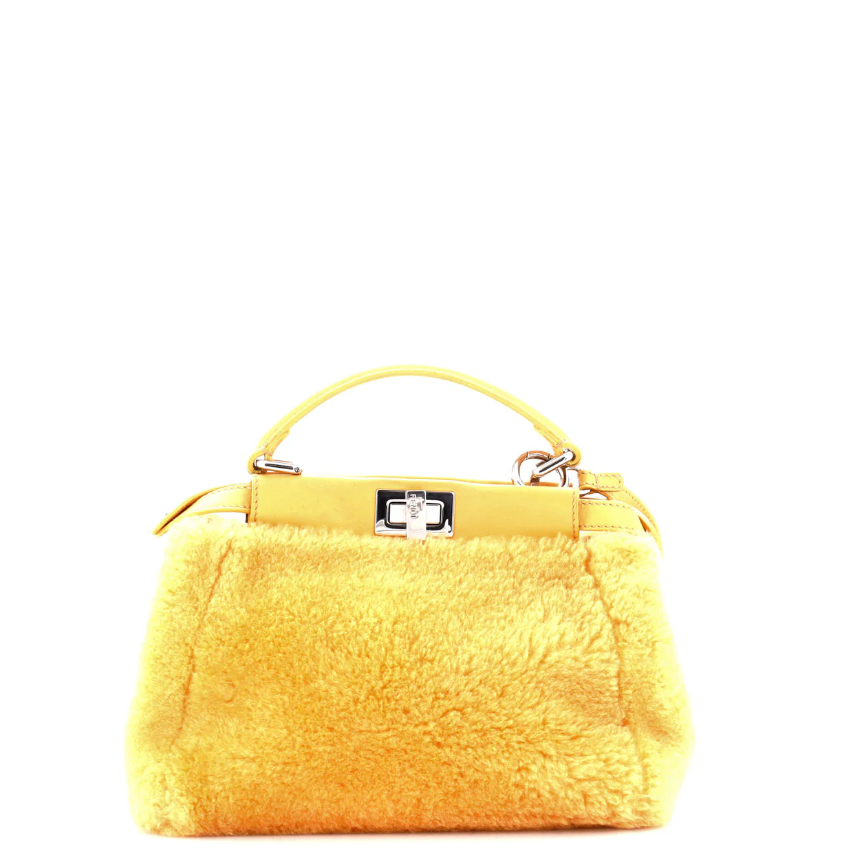 Peekaboo Bag Zucca Shearling Mini - Deep Luxury