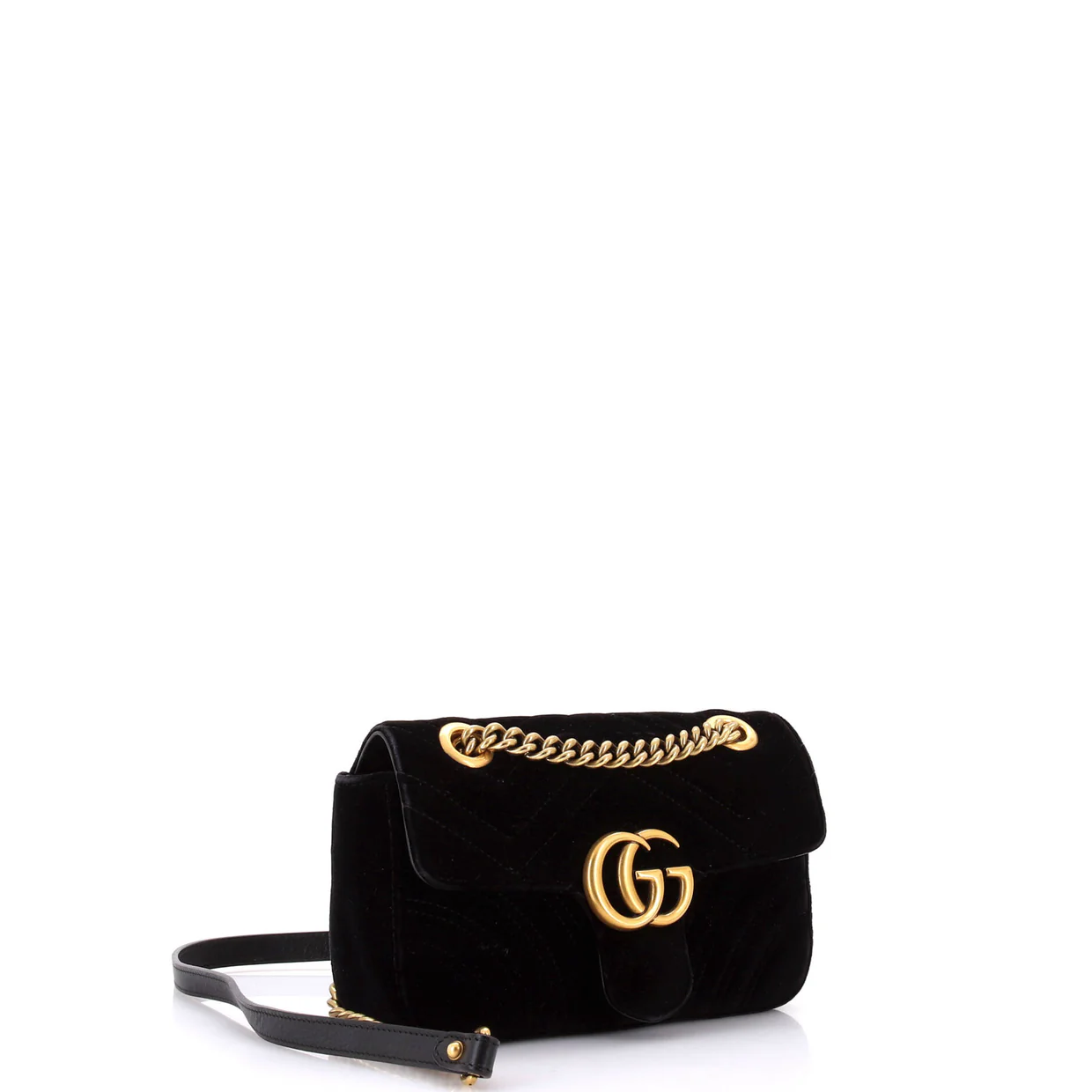 GG Marmont Flap Bag Matelasse Velvet Mini - Deep Luxury