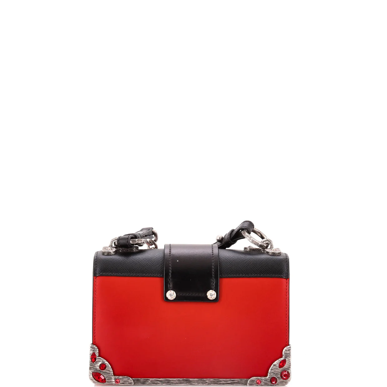 Cahier Chain Crossbody Bag City Calf and Saffiano Small - Deep Luxury