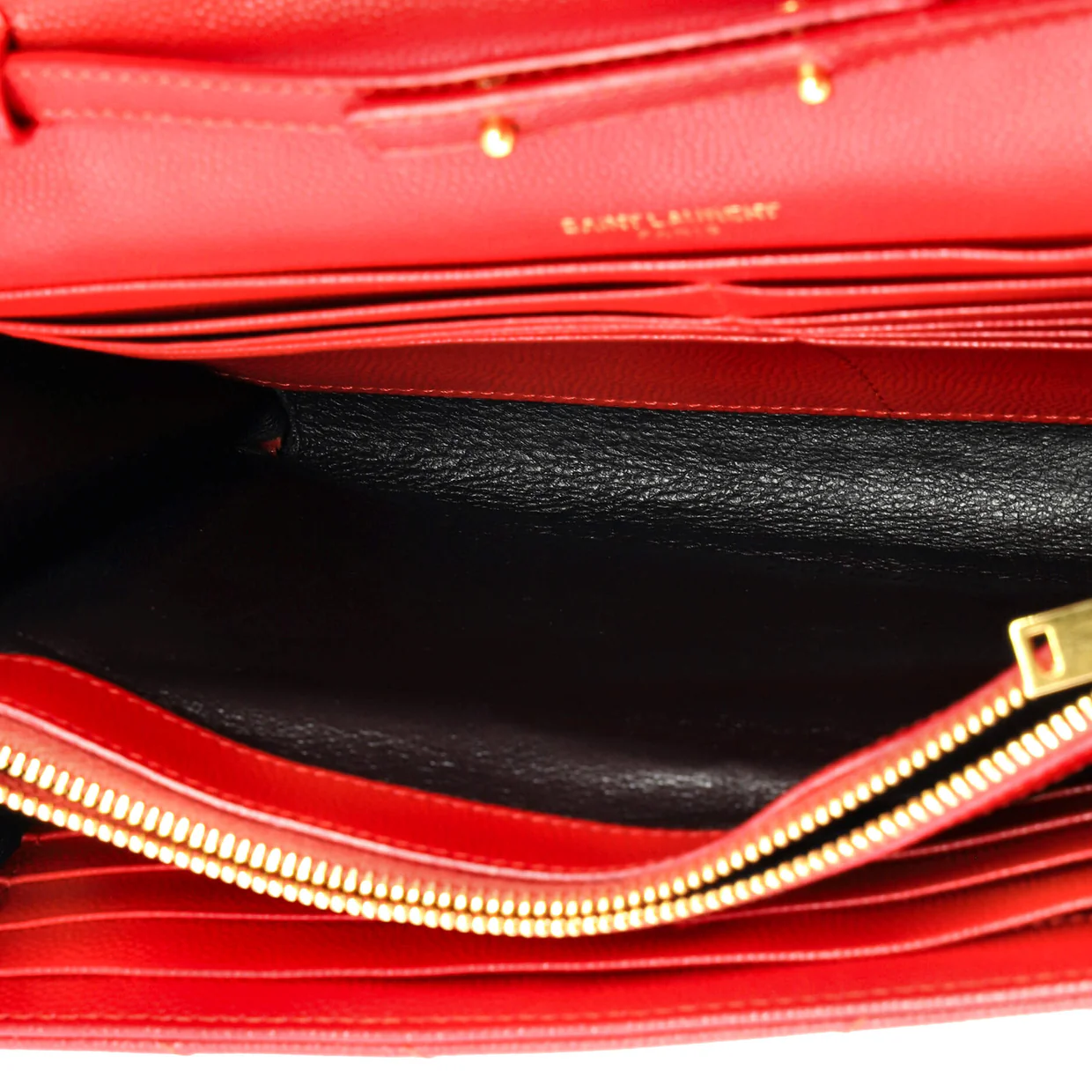 Classic Monogram Wallet on Chain Matelasse Chevron Leather Medium - Deep Luxury