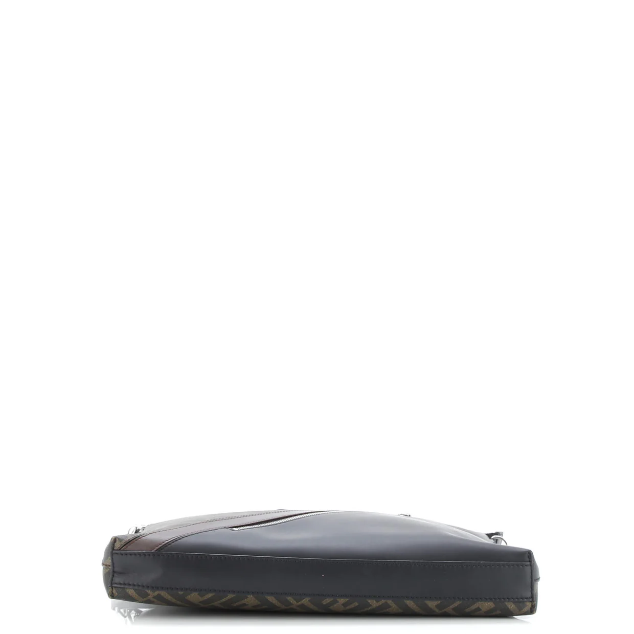 Front Zip Messenger Zucca Coated Canvas and Leather Large - Deep Luxury