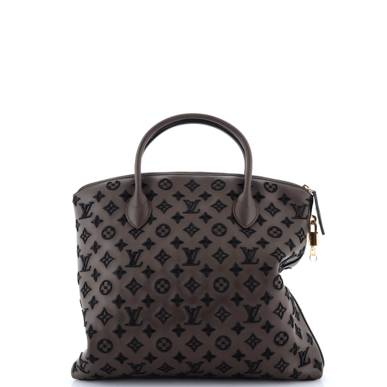 Lockit Handbag Limited Edition Monogram Addiction Rubber Vertical - Deep Luxury