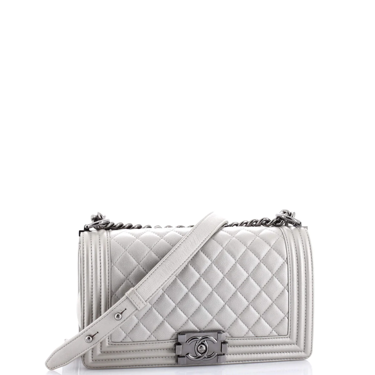 Boy Flap Bag Quilted Caviar Old Medium - Deep Luxury