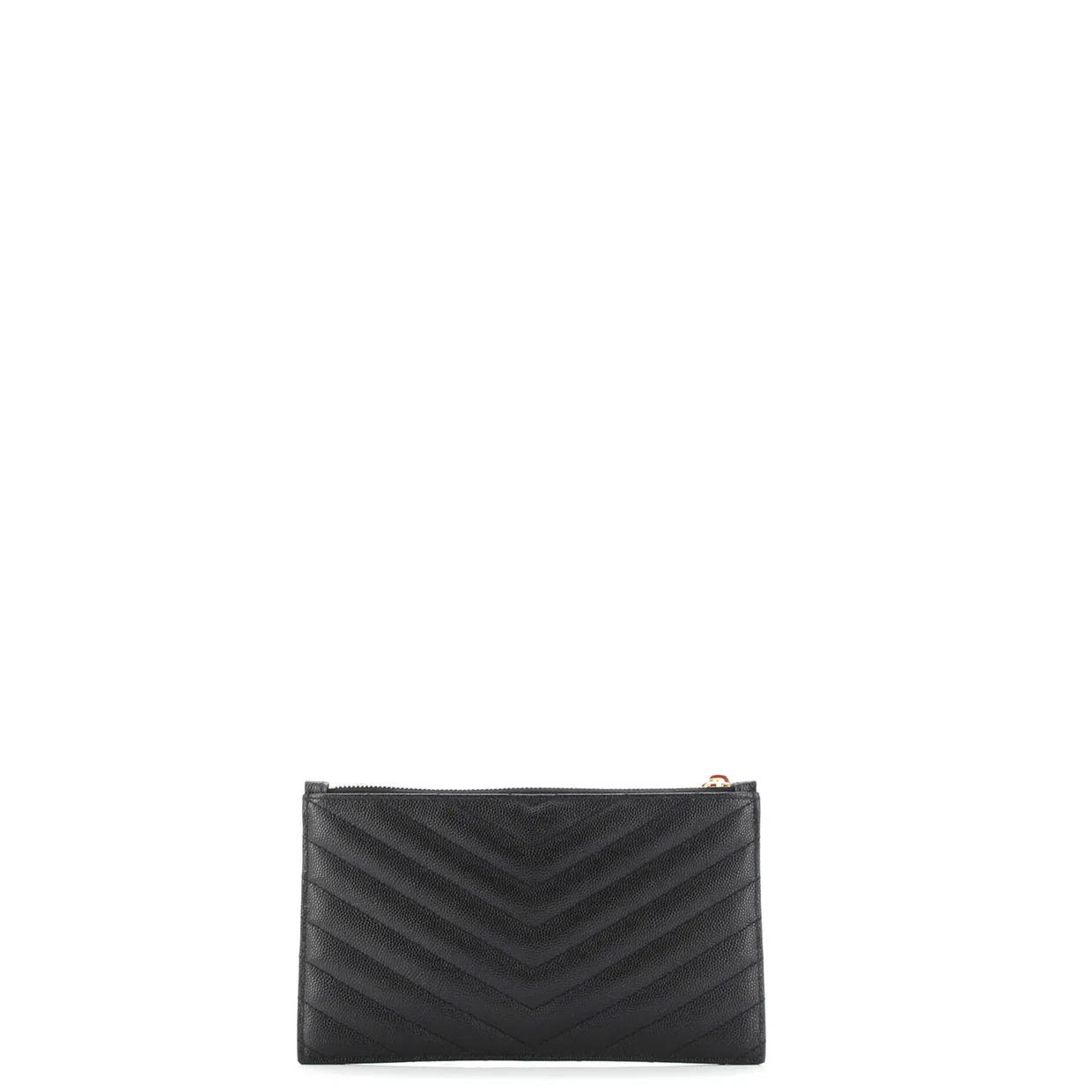 Classic Monogram Zip Bill Pouch Matelasse Chevron Leather Medium - Deep Luxury